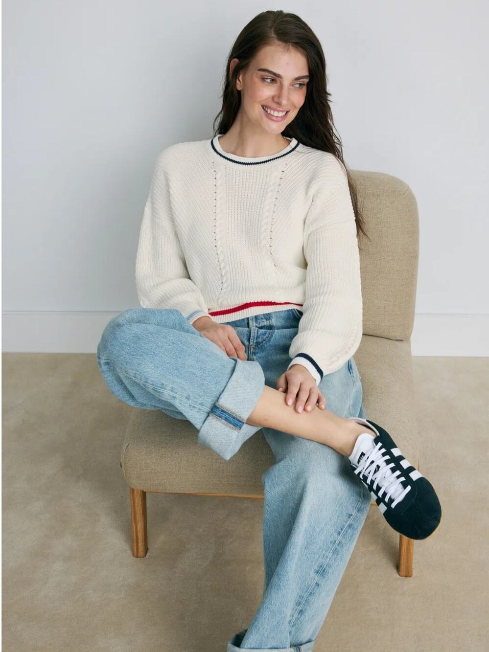 Splendid Vienna Tipped Sweater Women Size L